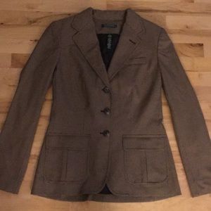 Ralph Lauren brown houndstooth NEW blazer